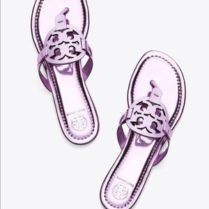Metallic Tory Burch Miller Sandals (need touch up)